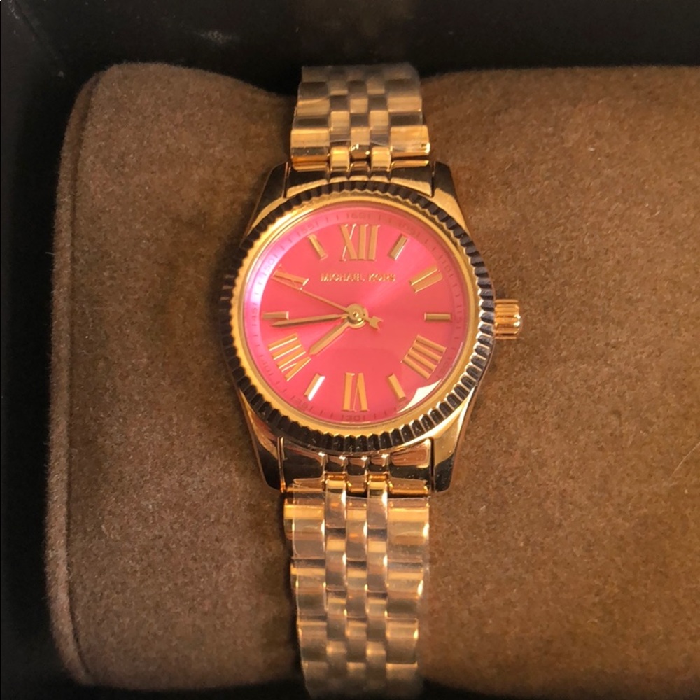 MK3285 MICHAEL KORS Petite Pnk Watch NWT Lexington